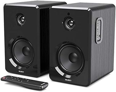 Majority D40 Active Bookshelf Speakers | Powered Stereo Studio Speakers | Powerful Amplified 2.0 Channel Sound | Bluetooth, Optical, RCA, USB & Aux Playback | Digital Controls | HiFi Speakers