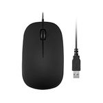 Perixx PERIMICE-201U B, Wired USB Optical Mouse, 3 Buttons - 800dpi - USB - 1.5m Cable - Black