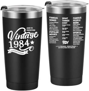 Greatingreat 1984 40th Birthday Gift for Women and Men - 40th Gifts for Parents - 40th Class Reunion - Mom Dad Wife Husband Present - 20oz Tumbler Cup Black