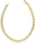 Solid 14k Yellow Gold Mariner Link Bracelet for Men and Women (5.1 mm, 8.5 inch), 8.5 inch, Metal