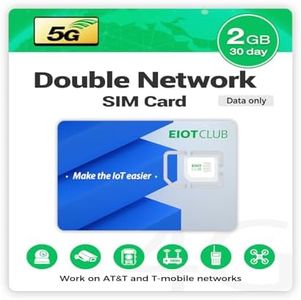 EIOTCLUB Data Only SIM Card for 2GB 30Day- 5G LTE Compatible with U.S. Networks, Ideal for Security Cameras, Hotspot and Tablets, Trail Cameras, No Contract Required