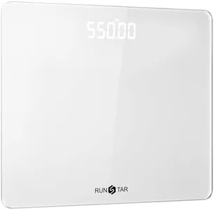 RunSTAR 550lb Scale for Body Weight with Ultra-Wide Platform and Large LED bezel-less Display, Accurate High Precision Digital Bathroom Scale with Extra-High Capacity