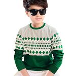 Viitor Boys Cotton Graphic Print Full Sleeve T-Shirt (Green, 7-8 Years)