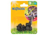 Hozelock 2787 End Line Adjustable Mini Sprinkler, 4/13 mm - Pack of 10 - Black