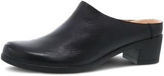 Dansko Carrie Slip-On Mule for Women - Premium Leather and Rubber Outsole for Long-Lasting Wear Natural Arch and Memory Foam Footbed for Added Support, Black, 10.5-11