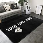 Custom Rug Personalized Add Your Own Logo Image Text Photo Area Carpet Anti Slip Washable Decorative Door Mat for Home Garden Office Upgrade Models (72 x 48 in)