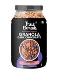 True Elements Crunchy Granola Dark Chocolate 900g - Granola for Breakfast | 23% Berries, Seeds & Almonds | 100% Wholegrain Cereal | Healthy and Tasty Breakfast