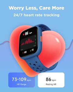 BIGGERFIVE Kids Smart Watch – Blue, Fitness Tracker