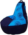 Manchester City FC Large Bean Bag, Highback Gaming Bean Chair with Filling Included, Comfortable Football Lounging Chair for All Ages and Indoor and Outdoor Use