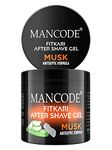 Mancode Fitkari After Shave Gel Musk for Men | Post Shave Gel | Treats Aftershave Cuts; Wounds; Razor Burn | Skin Irritation | Refreshing Musky Fragrance | Alcohol Free After Shave 100gm (Pack of 1)