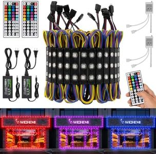 WICHEMI 80FT LED Lights for Store Front Window LED Lights for Business Commercial Storefront Lights 160PCS RGB Module for Signs 5050 SMD RGB Waterproof Strip Lights for Store Advertising Decor (Black)