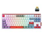 SKYLOONG GK87 RGB Custom Keyboard Gaming - QMK/VIA Programmable Keyboard with High Speed Gateron Optical Pro Yellow Switch, Split Spacebar, Rotary Media Knobs for Mac/Win