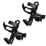 Accmor 2 Pack Bike Water Bottle Holder No Screws, Universal Bike Cup Holder, 360 Degree Rotating Bike Water Bottle Cage, Water Bottle Holder for Bike Stroller Walker