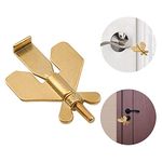 INCREWAY Portable Door Lock, Stainless Steel Door Lock Security Device Travel Door Lock Without Drilling Anti-Theft Additional Safety and Privacy for Home Hotel School Dormitory Apartment, Gold