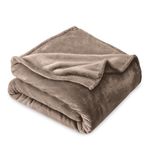 Bare Home Microplush Velvet Fleece Blanket - King Size - Ultra-Soft - Luxurious Fuzzy Fleece Fur - Cozy Lightweight - Easy Care - All Season Premium Bed Blanket (King, Taupe)