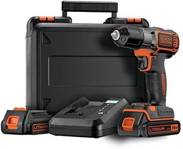 BLACK+DECKER, Trapano/Avvitatore Autosense™ 18V Litio in valigetta con doppia batteria e caricabatterie rapido. ASD18KB-QW