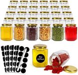 30 Pack 6oz Hexagon Glass Jars with