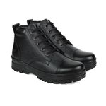 XHUGOY LACE-UP COMBAT POLICE DMS BOOT BLACK/TAN SIZE 5-12 FOR MEN