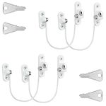 4 Pcs Window Restrictor Locks for Kids Window Restrictors UPVC Baby Security Window Locks with Screws Keys for Baby Child Children Safety, Window Locks Door Locks for Home Public School and Commercial