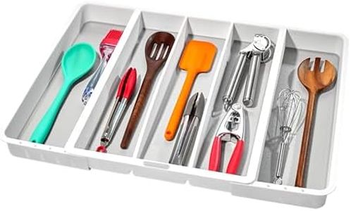 Madesmart Expandable Utensil Tray White