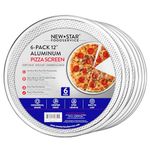 New Star 50950 Commercial Grade Seamless Aluminum Pizza Screen, 12-Inch, Set of 6
