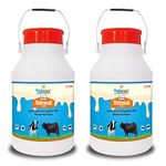 VETENEX Vutrocal Forte - Chelated Liquid Calcium Supplement for Cattle, Cow, Buffalo, Poultry, Goat, Pig and Farm Animals (5Ltr x 2) Combo - Pack of 2