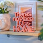 NUKKAD TALES There's No Place Like home Peach Aesthetic Table Decor,Home or Office Desk, Shelf. Quirky Room Decoration Showpiece, Perfect for Birthdays, and Inspirational Wall Decor.