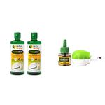 Herbal Strategi Natural Dishwash Liquid Gel Pack Of 2 (500Ml Each, Lemon Oil) & Strategi Mosquito Vaporizer Machine And Refill - 100 G