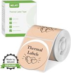 Thermal Labels for Nelko PM220 Label Maker, 2 Inch (50mm) Thermal Sticker Label, Waterproof, Multi-Purpose Label Tape, 1 Roll of 150 Self-Adhesive Thermal Paper (Khaki)