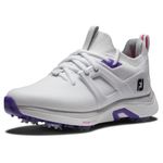 FootJoy Women's Hyperflex Golf Shoe, White Purple Grey, 6.5 UK