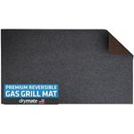 Drymate Reversible Gas Grill Mat (Charcoal/Brown), (36” x 58”), Under The Grill Protective Deck and Patio Mat - Absorbent/Waterproof/Durable (Made in The USA)