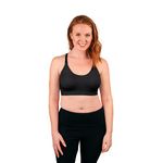 Bamboobies Women's Yoga Nursing Bra, Maternity Clothing for Breastfeeding, Opaque, Black, XS