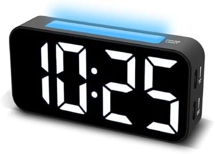 Topski Loud Alarm Clocks for Bedrooms Heavy Sleepers, Digital Clock with Night Light, Large Display, Dual Alarm, Snooze, Dimmable Bedside Alarm Clock for Kids Teens Boys Girls