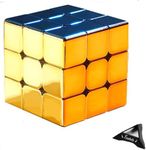 3X3 Speed Cube, Magnetic Magic Cube Reflective Mirror Plating Type Metallic Puzzle Toys for Magic Cube Enthusiasts…