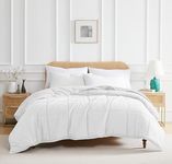 Southshore Fine Living, Inc. White Comforter King Size, Cozy Duvet Insert, King Size/California, Pet Hair Resistant Bedding, Easy Care Oversized Down-Alternative Comforter/Bedspread, Bright White