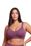 Van Heusen Women Minimizer Bra - Cotton Elastane - Wireless, Non Padded, Full Coverage, Plus Size_22011_Purple Gum Drop_44DD