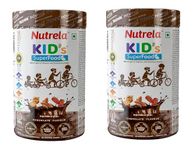 NUTRELA Kids Super Food - Balanced Nutrition Drink Supplement For Active Growth - 4-13 Yrs - 400Gm (Chocolate Flavour, Pack Of 2), Powder