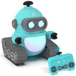 GILOBABY Robot Toys for Boys, Rechargeable Remote Control Robot Toy for Kids, Programmable RC Robots with LED Eyes, Flexible Head & Arms, Dance Moves, Music, Birthday Gifts for Girls Ages 3+ Years