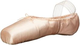 SANSHA Women's Recital II Pointe Shoe, Peach/Pink/Satin, 6