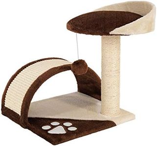 lionto Arbre à Chat Arbre à Grimper griffoir pour Chat Hauteur 43 cm, Marron/Beige
