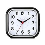 4.5" No Ticking Analog Alarm Clock,