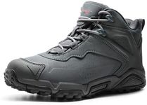 NORTIV 8 Men's Waterproof Hiking Boots Lightweight Mid Ankle Trekking Trails Outdoor Boots,Size 10.5,Grey,JS19001M