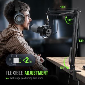 FIFINE K688 Podcast Microphone – USB/XLR Dynamic Mic for Recording