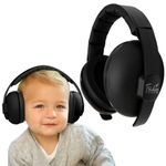 Friday Baby Baby Ear Protection (02+ Years) Comfortable and Adjustable Noise Cancelling Baby Ear Muffs for Infants & Newborns Baby Headphones Noise Reduction for Airplanes Fireworks Concert Black