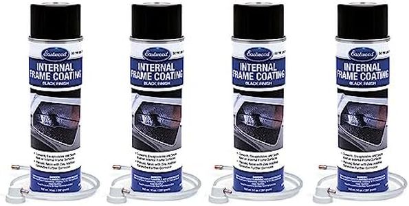 Eastwood Internal Frame Coating Aerosol | Internal chassiss Frame Rust Remover | Rust Converter and Prevention Aerosol Spray Undercoating for Vehicles |14 Oz, Black Pack of 4
