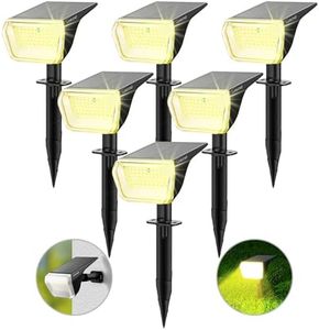 Linkind Solar Lights Outdoor 60 LEDs Solar Lights for Outside Solar Spot Lights 30% Conversion Rate Solar Landscape Lights Waterproof IP67 for Garden Yard Pathway, 6 Pack Warm White