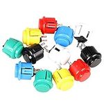 EG Starts 12x 24mm OEM Arcade Push Buttons Switch Perfect Replace for Sanwa OBSF-24 OBSC-24 OBSN-24 Push Button DIY Fighting Stick PC Joystick Games Parts ( Each Color of 2 Pieces )