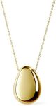 Ana Luisa Gold Pendant Necklace - Pebble | 14K Gold Plated Teardrop Pendant Necklace| Hypoallergenic, Water-Resistant & Tarnish-Free Necklace | 14K Gold Necklace | Lobster Clasp