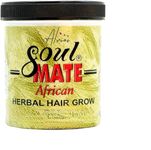 Soulmate African Herbal Hair Grow Cream 155g | with Jojoba Oil for Smooth & Shiny Hair | Pure Remedy for Scalp Thinning, & Breakage @Alvies