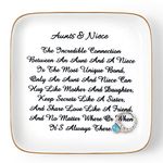 Titanape Auntie Gifts from Niece Ring Trinket Dish - Aunt & Niece, Birthday Gifts for Women Niece Gifts from Auntie Christmas Valentines Mother's Day Thanksgiving Gifts for Aunt Niece